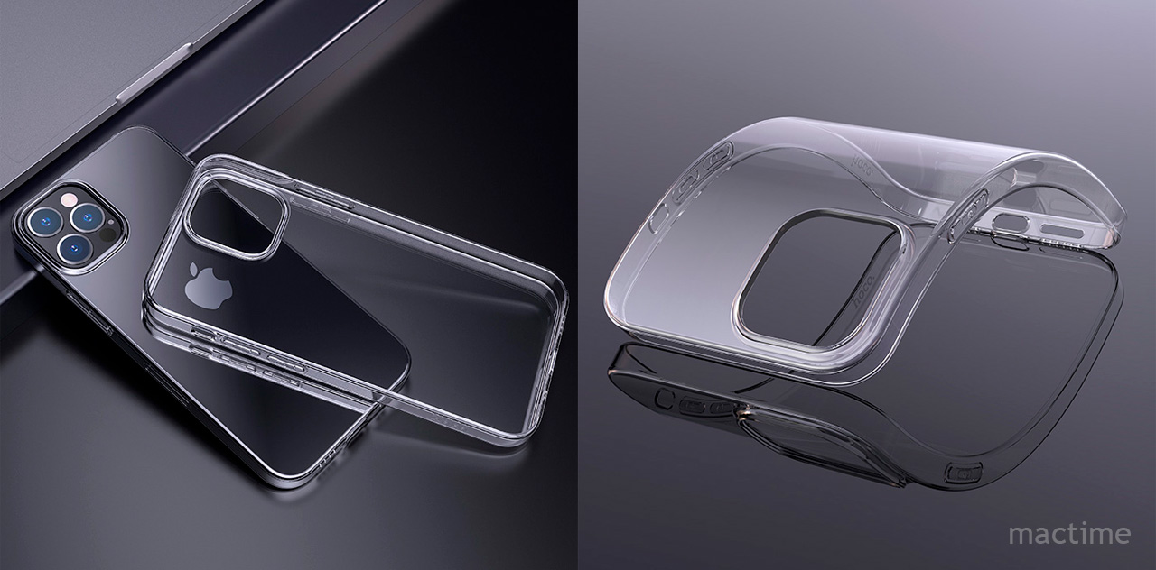 Полупрозрачный чехол-накладкаHoco Light Series для iPhone 14 Pro Max чёрного цвета